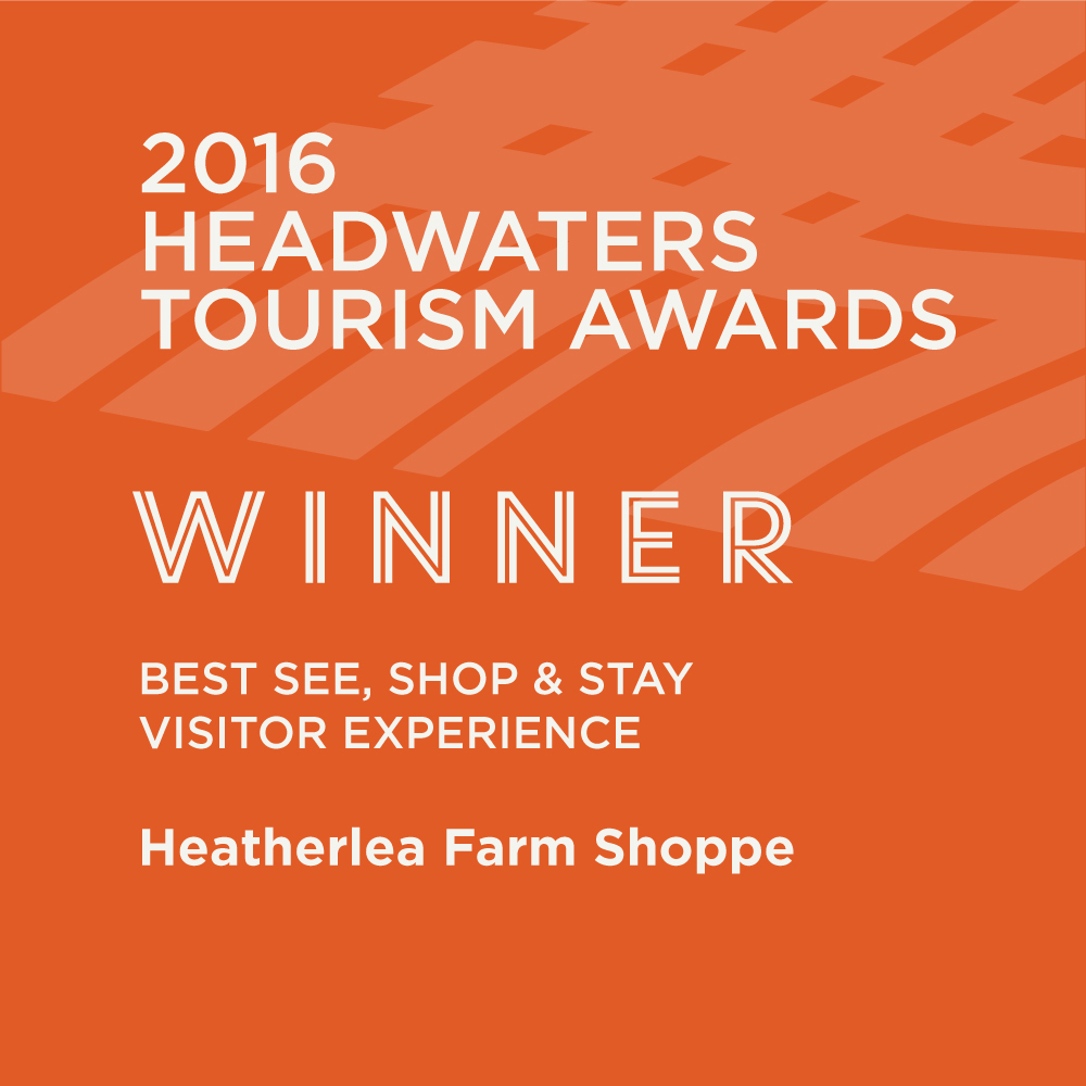 ontario tourism award of excellence heatherlea farm shoppe winner poster