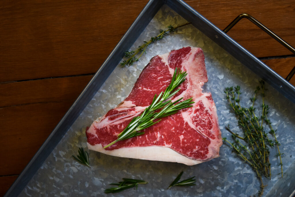 Dry Aged T-Bone Steak with Herbs