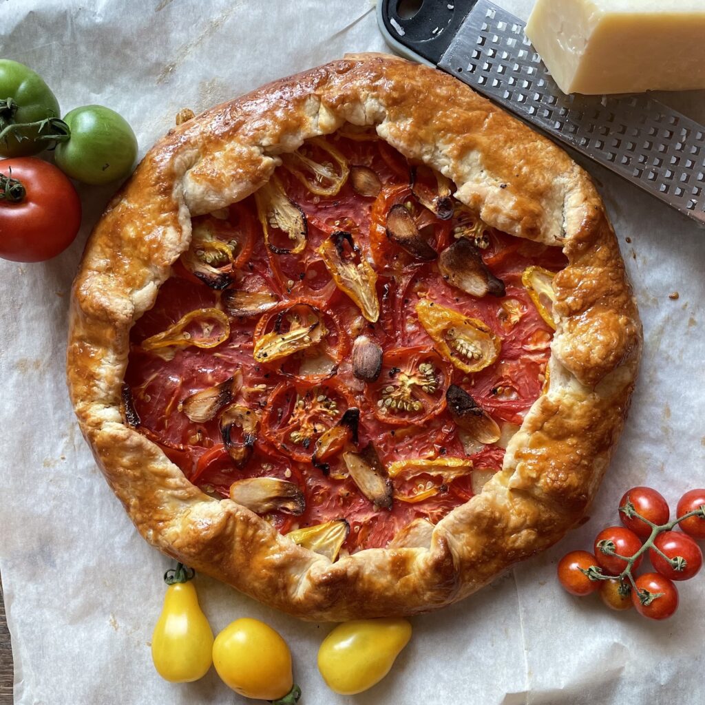 Tomato & Asiago Cheese Galette