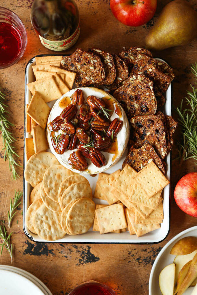 Maple Pecan Baked Brie by Damn Delicious
