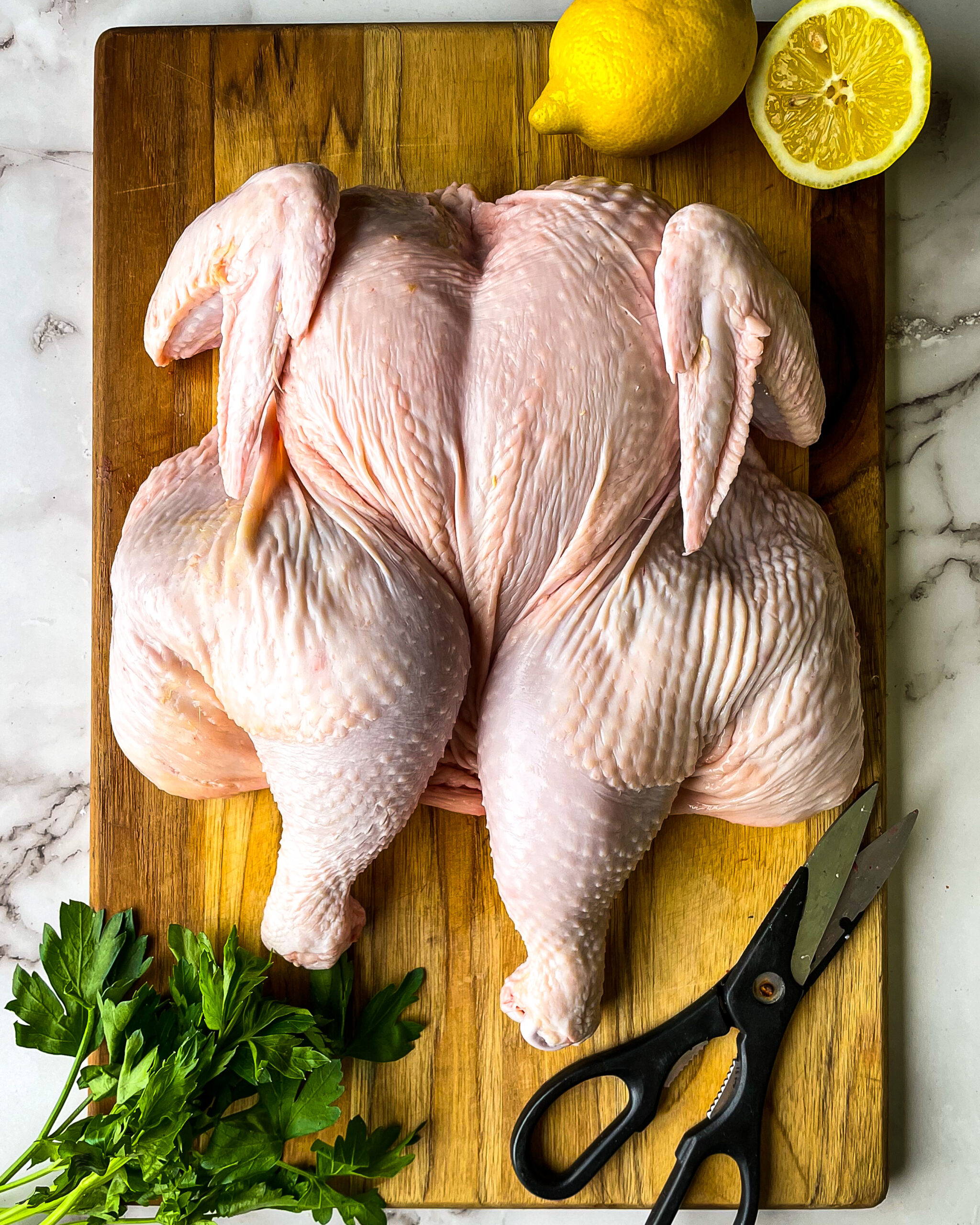 Making a spatchcock chicken at home