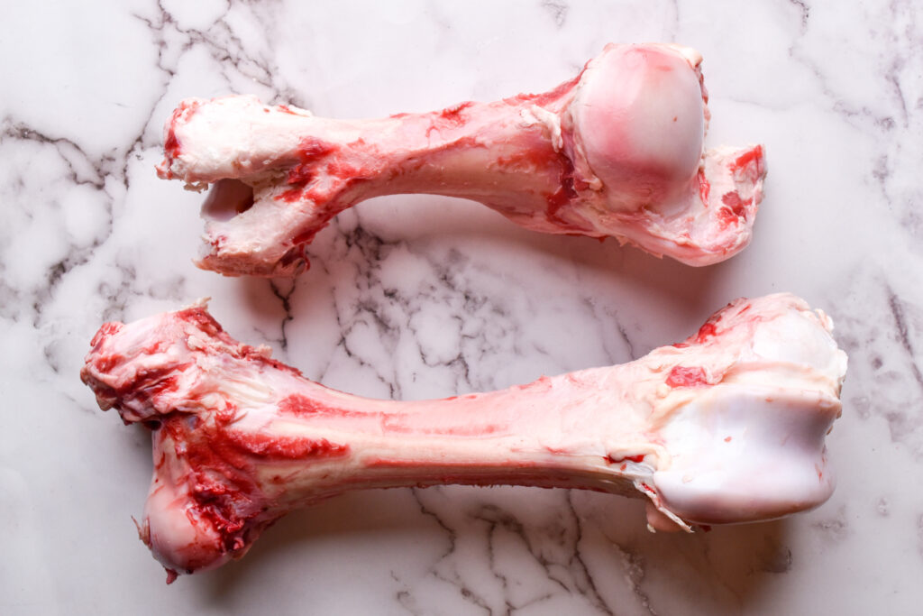 Beef long bones such as femur and humerus are great for marrow and making beef stock or broth.