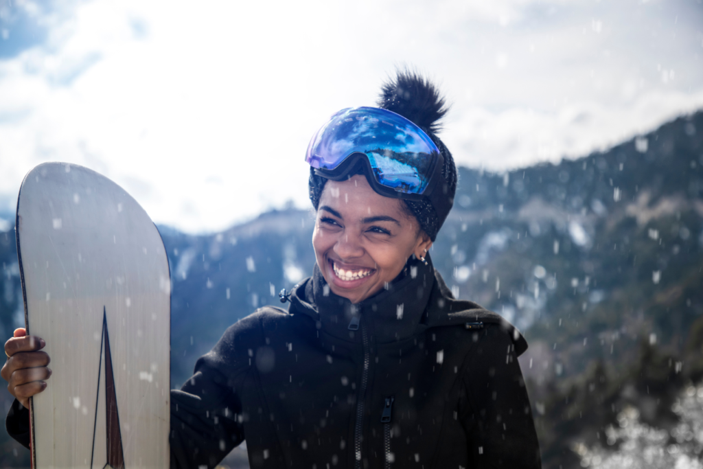 Snowboarding and skiing near Caledon