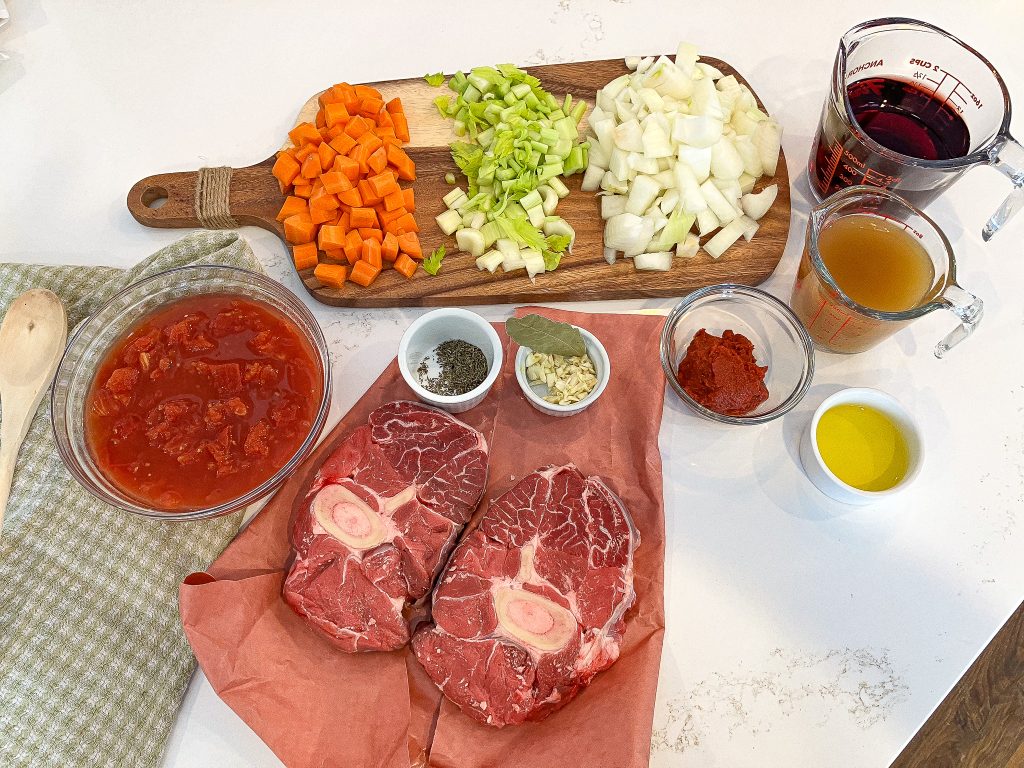 Ingredients for Beef Osso Buco